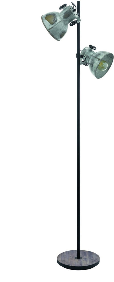 Lampadaire Eglo barnstaple - e27 - 158 cm - marron noir