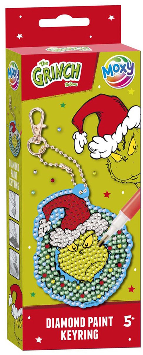 Porte-clés de peinture diamant de groupe d'artisanat créatif, le grinch