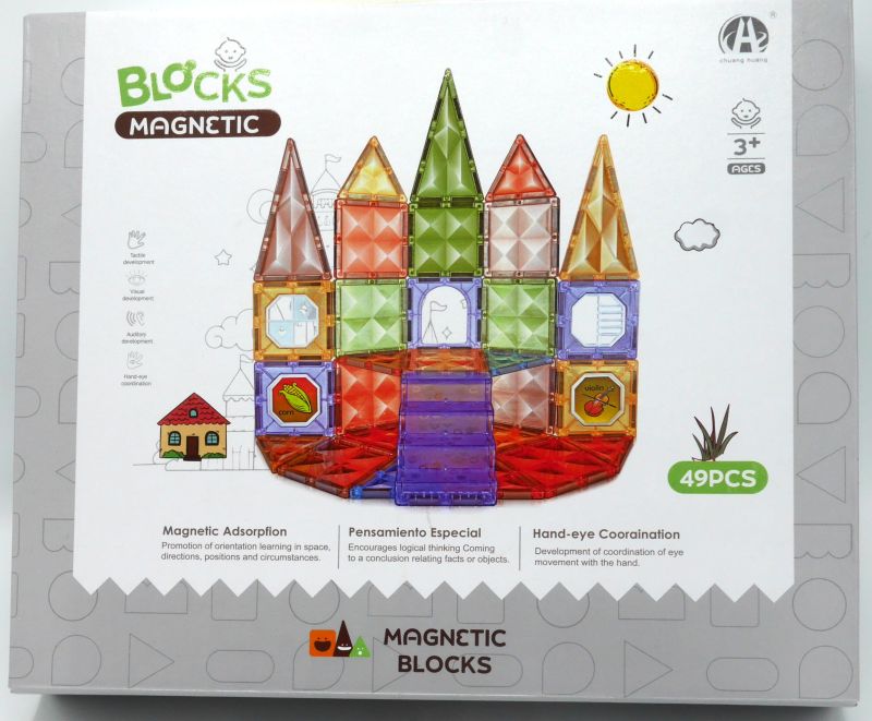 Jeu de construction magnétique Jonotoys pour construire des maisons