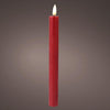 Lumineo set de bougies de table flamme LED 24cm rouge 2 pièces