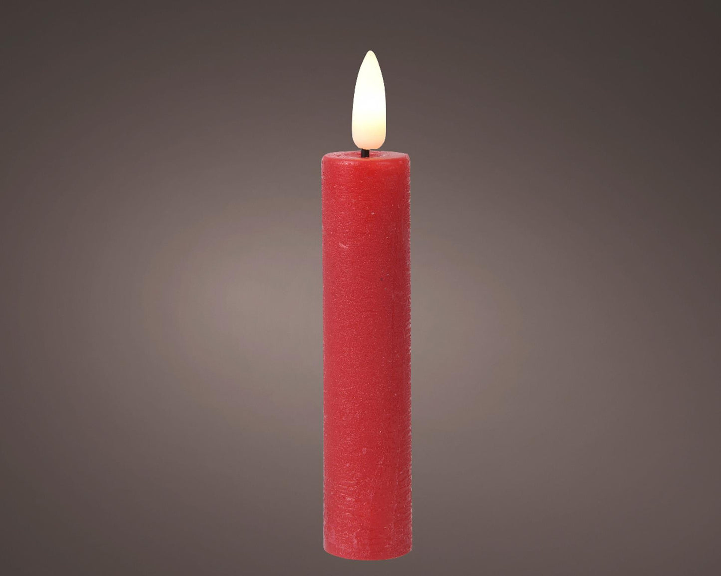 Lumineo bougie de table LED flamme h16cm rouge 2 pièces