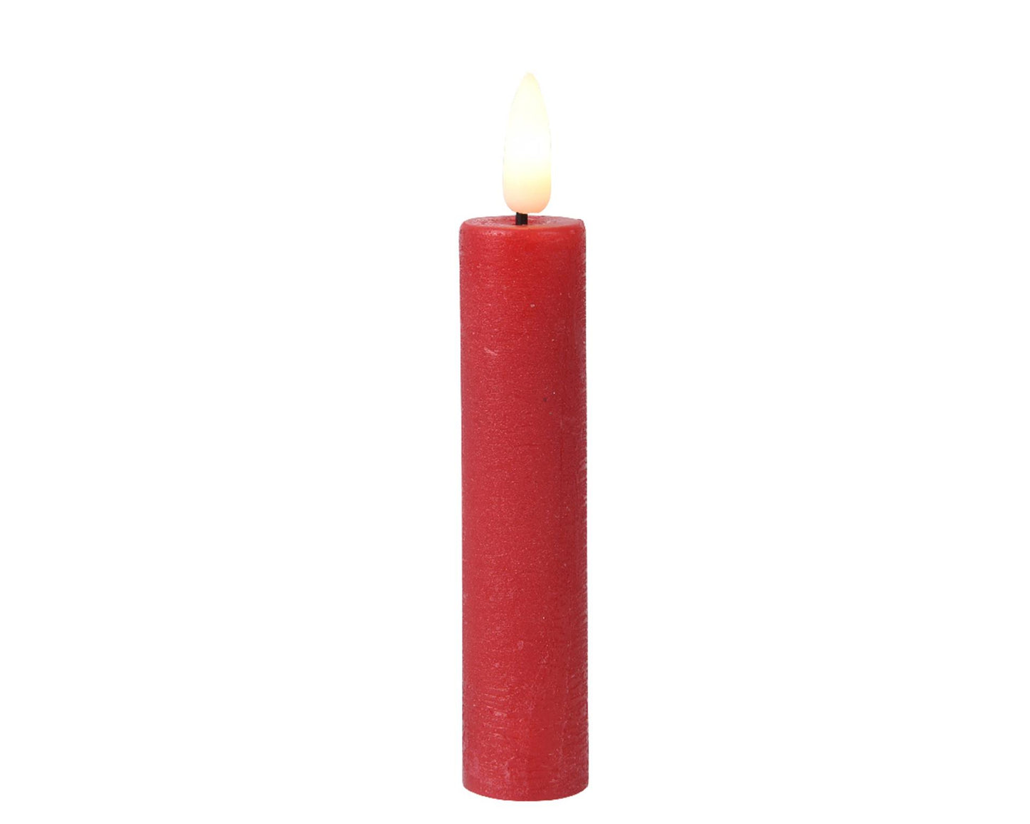Lumineo bougie de table LED flamme h16cm rouge 2 pièces