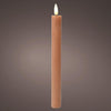 Lumineo set de bougies de table flamme LED 24cm marron 2 pièces