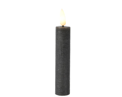 Lumineo set de bougies de table flamme LED 16cm gris 2 pièces