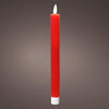 Lumineo bougie de table LED nervurée 24cm rouge 2 pcs.