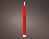 Lumineo bougie de table LED nervurée 24cm rouge 2 pcs. - afbeelding 1