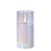 Bougie Lumineo LED en verre irisé 15cm