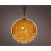 Lumineo boule LED verre dia 14cm marron blanc chaud