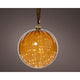 Lumineo boule LED verre dia 14cm marron blanc chaud