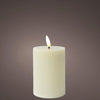 Bougie Lumineo led flamme nervurée h13cm crème