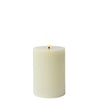 Bougie Lumineo led flamme nervurée h13cm crème