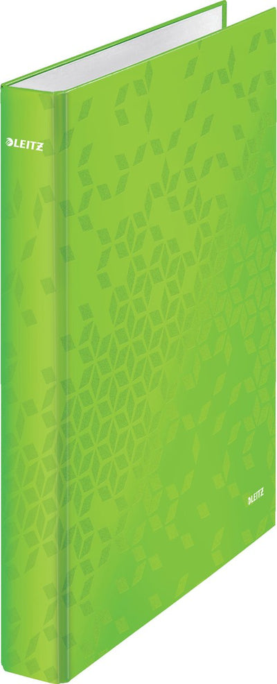 Classeur à anneaux laminé Leitz wow - 4 anneaux - largeur de dos 40 mm - vert