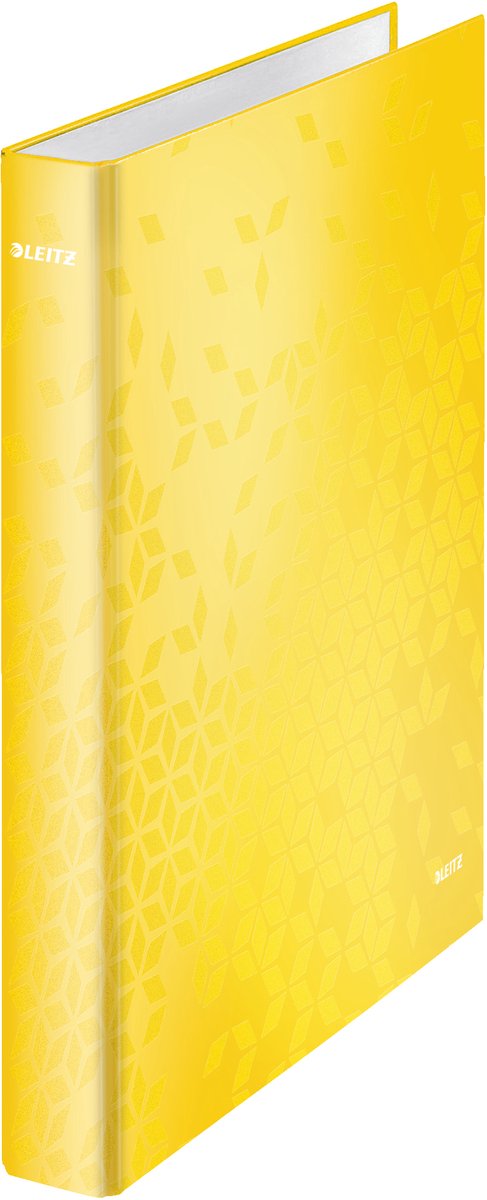 Leitz wow classeur à anneaux a4 - 2 anneaux - largeur de dos de 40 mm avec 2 anneaux en D - jaune