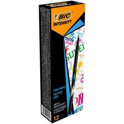 Ty stylo à bille bic intensi 0,4 mm noir 12 pièces