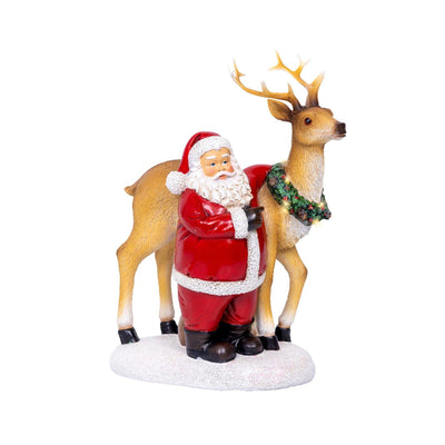 Lumineo Scène de Noël Père Noël LED 12x19x26cm