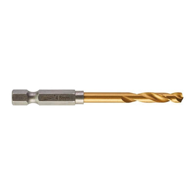Accessoires Milwaukee perceuse à métal onde de choc hss-g ti. 4,8 mm -1 pièce - 48894711