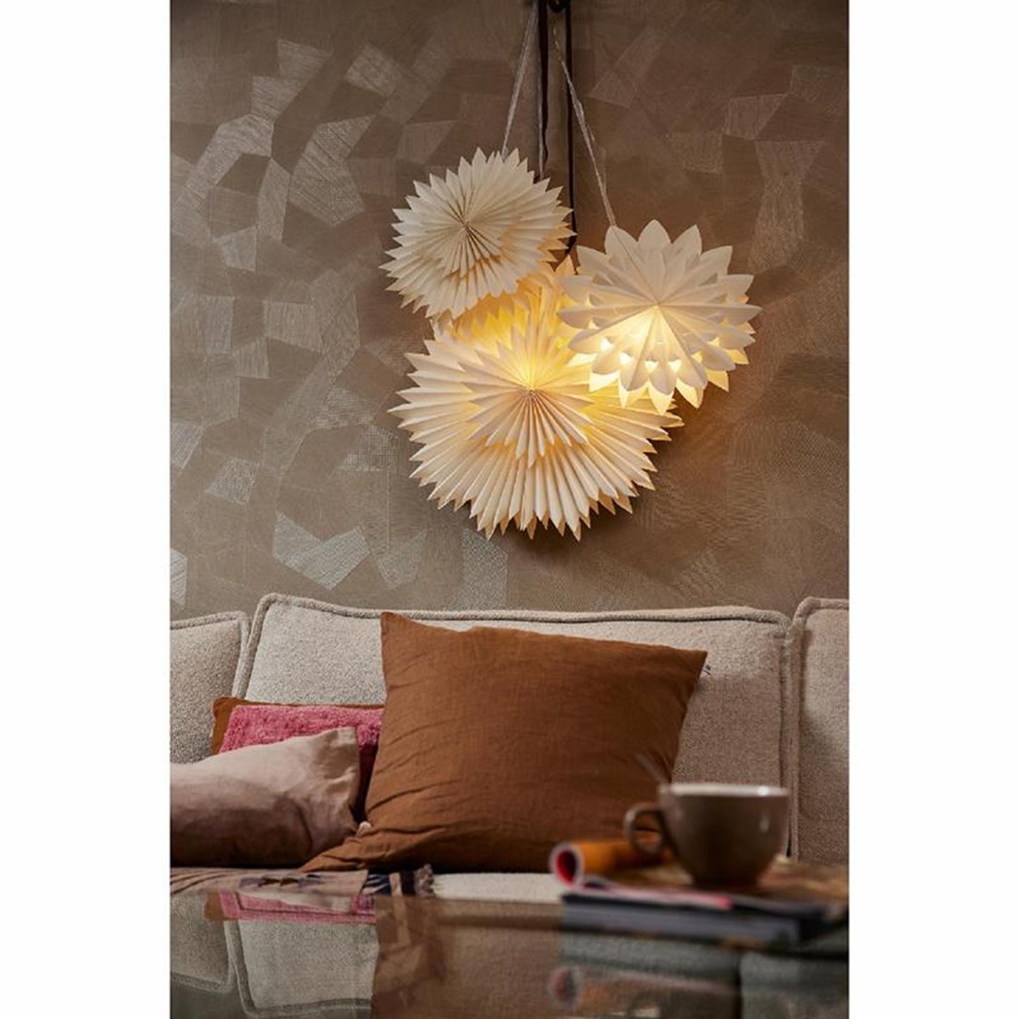 Lumineo star LED carton 40cm avec minuterie ambre