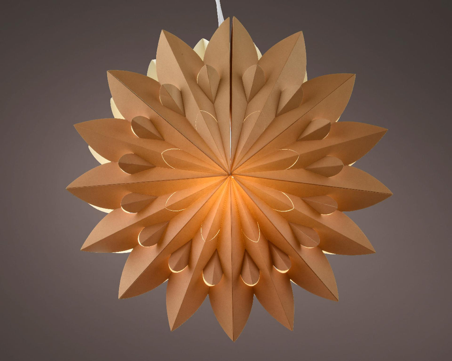 Lumineo star LED carton 40cm avec minuterie ambre