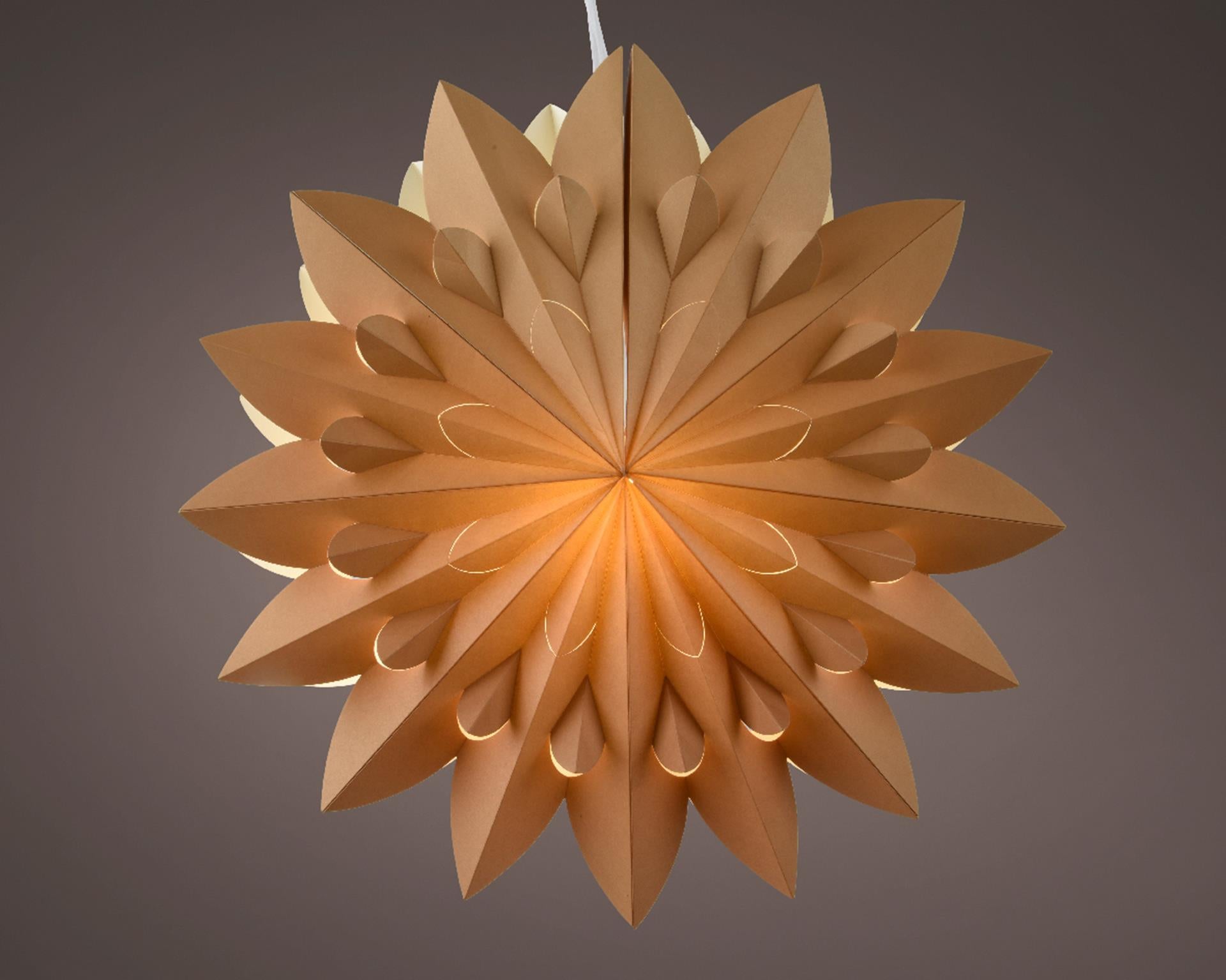 Lumineo star LED carton 40cm avec minuterie ambre