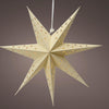 Lumineo star LED carton 40cm avec minuterie crème