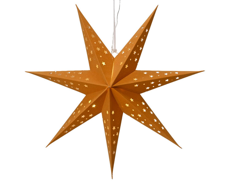 Lumineo star LED carton 40cm avec minuterie ambre