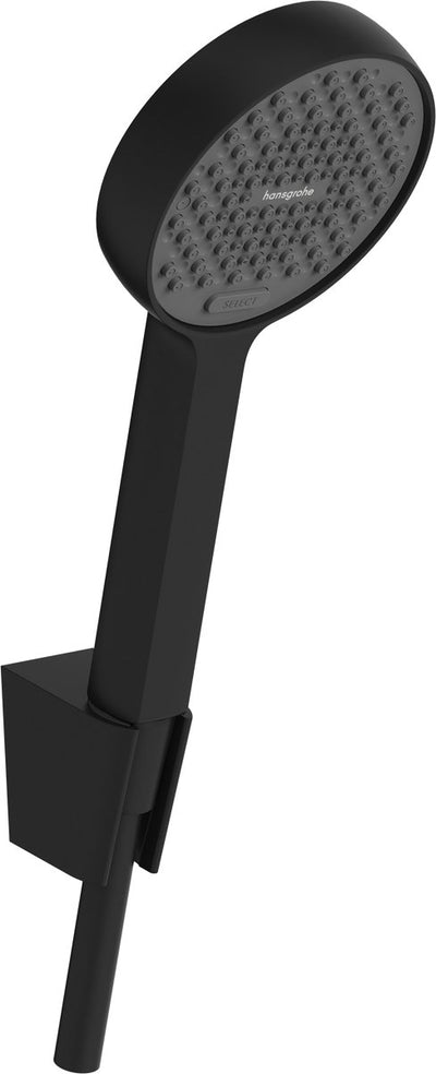 Hansgrohe activatera s - set de douche - économie d'eau ecosmart - commande à bouton de sélection - 95 mm - 2 fonctions de pulvérisation - avec flexible de douche 125 cm - noir mat