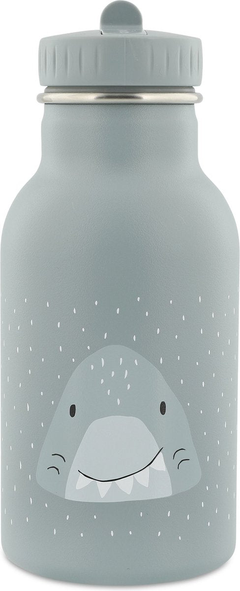 Gourde thermos Trixie - mr. requin - bouteille d'eau en acier inoxydable pour enfants - bouteille étanche - 350ml - bleu