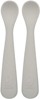 Jollein - cuillère (nougat) - silicone - cuillère bébé, vaisselle bébé - 2 pièces - 6-18 mois