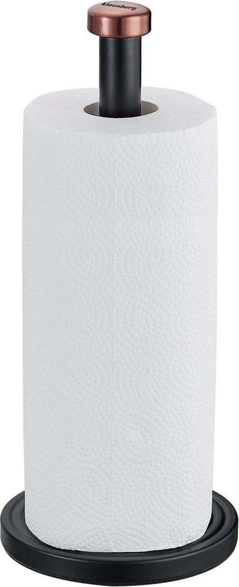 Klausberg 7715 - porte-rouleau de cuisine noir - 15 x 35,5 cm