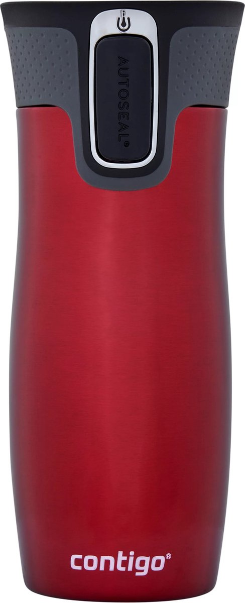 Tasse thermos à fermeture automatique Contigo West Loop, tasse isolée, 470 ml - rouge