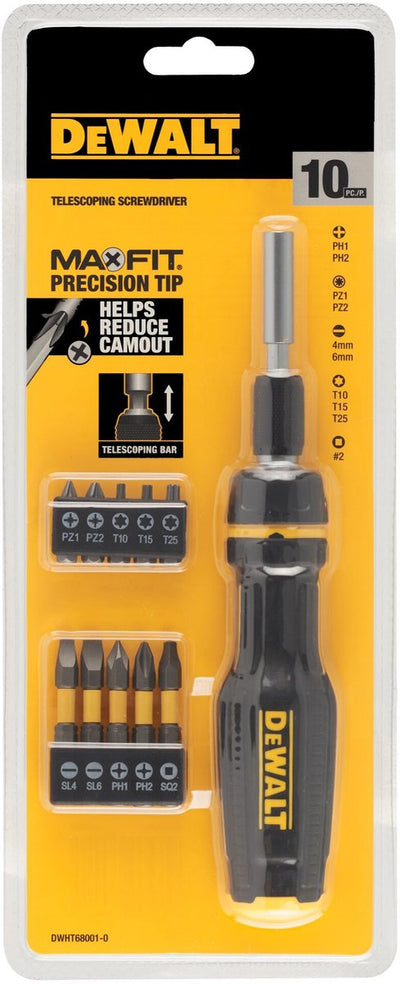 Tournevis à embout Dewalt universel 10 pièces