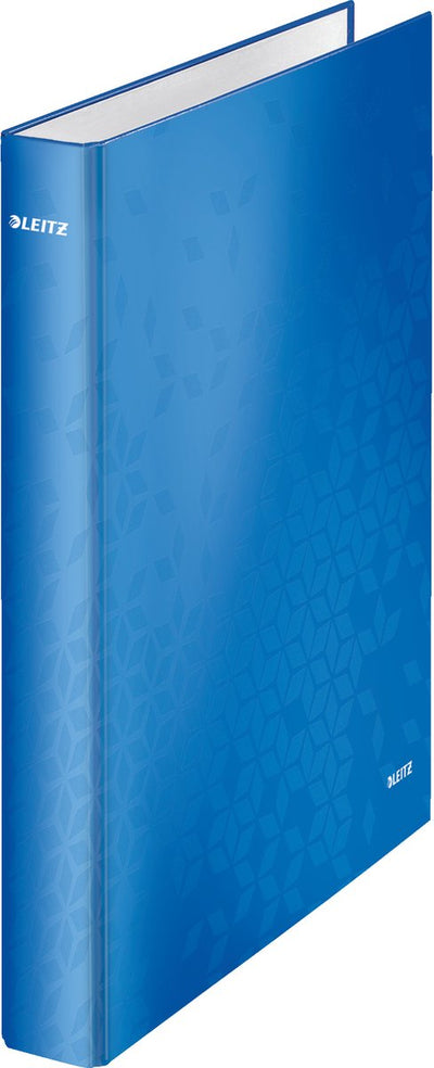 Leitz wow classeur à anneaux a4 - 2 anneaux - largeur de dos de 40 mm avec 2 anneaux en D - bleu