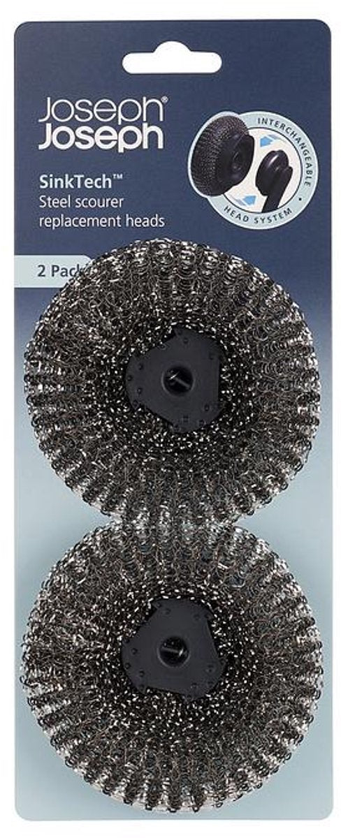 Joseph Joseph Sinktech Tête de rechange pour brosse métallique, 2 pièces