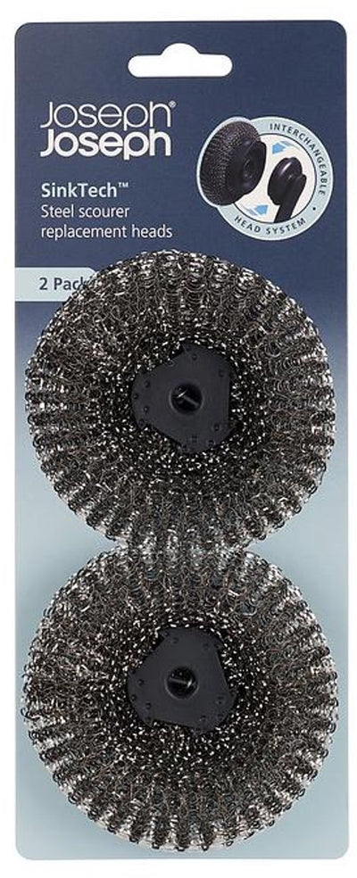 Joseph Joseph Sinktech Tête de rechange pour brosse métallique, 2 pièces