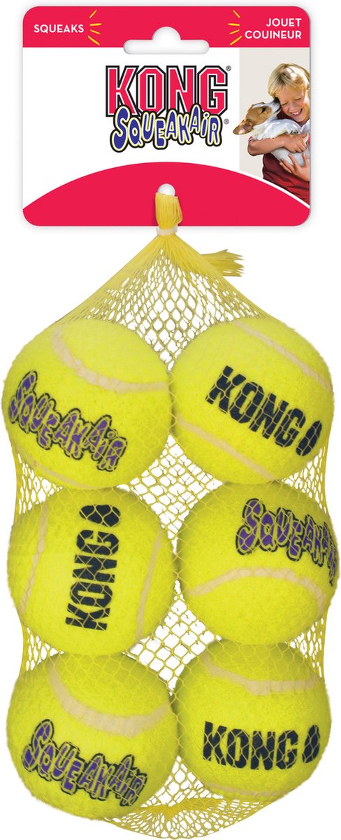 Kong Squeakair balle de tennis jaune avec couinement