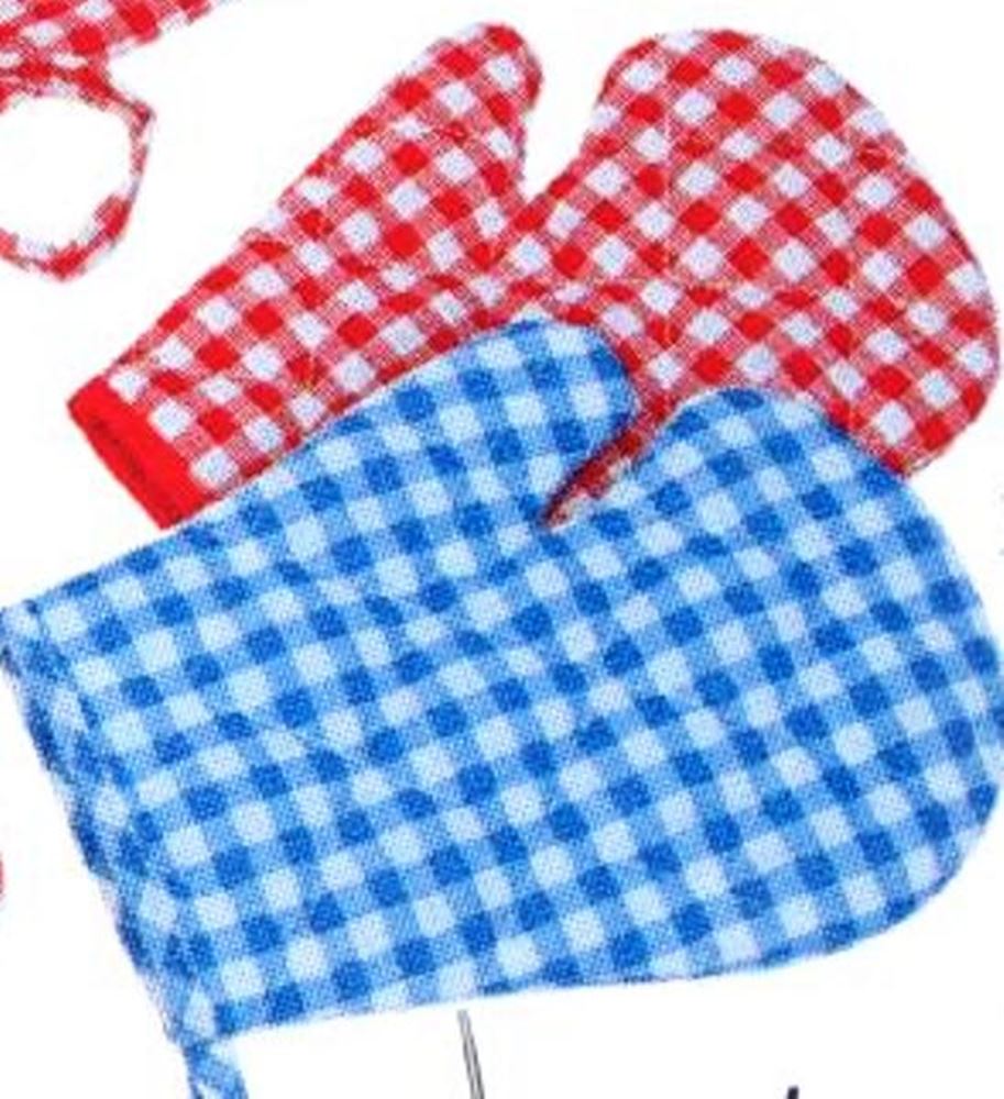 Gant de cuisine 18 cm x 13 cm. (12 cul rouge bl)