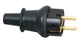 Kopp 1045972 - fiche ip44 ra16a 250v noir passe-fil anti-torsion | 10 pièces