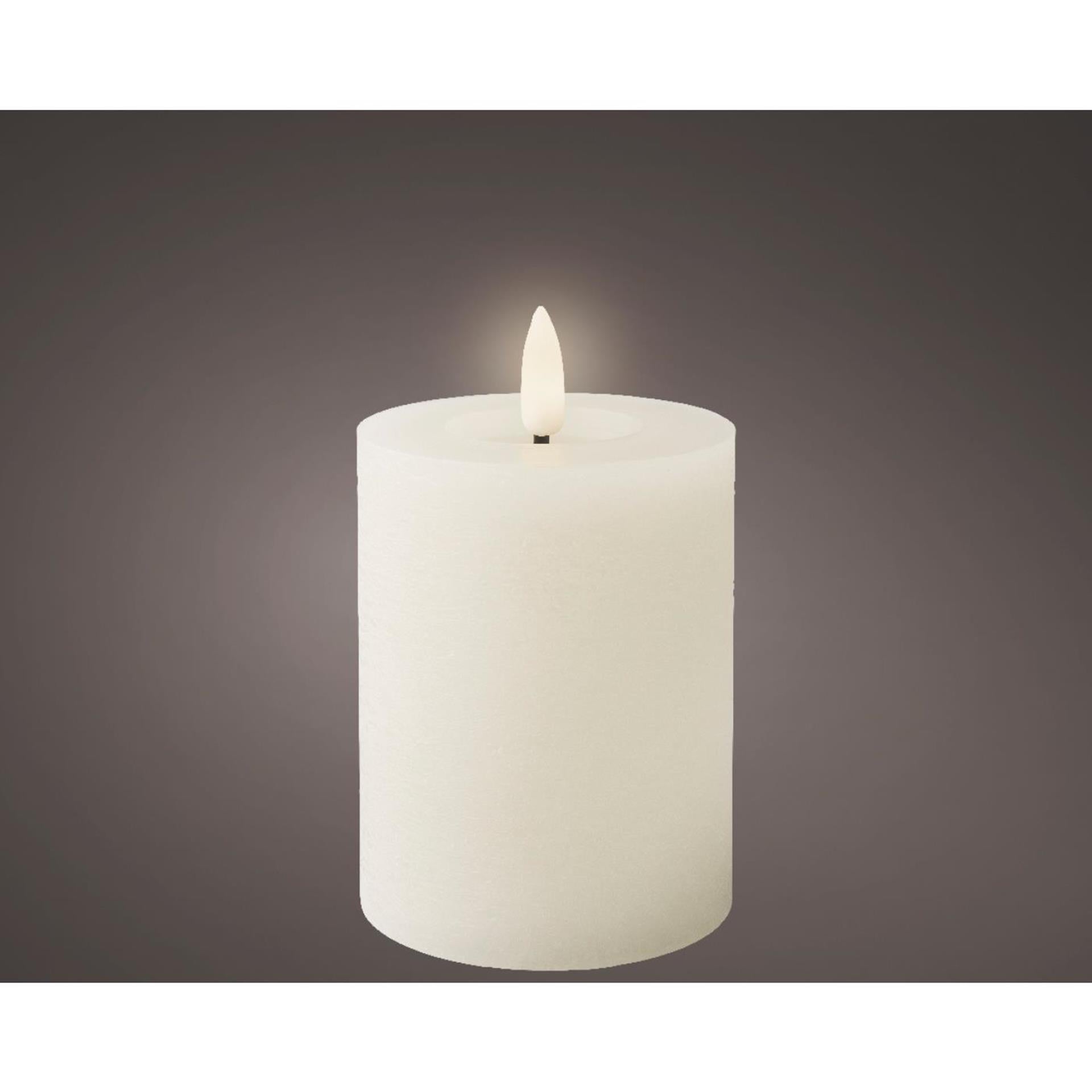 Bougie Lumineo LED cire blanche ø7xh11,2cm