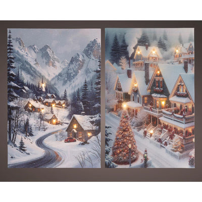 Toile de Noël Lumineo LED 1,5x38x58cm