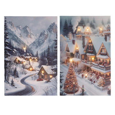 Toile de Noël Lumineo LED 1,5x38x58cm