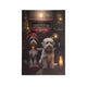 Lumineo Toile de Noël chiens LED 38x58cm