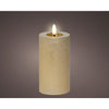 Lumineo LED bougie cire or ø7xh15cm