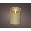 Lumineo LED bougie ondulante cire or ø7,5xh10cm