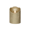 Lumineo LED bougie ondulante cire or ø7,5xh10cm