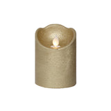 Lumineo LED bougie ondulante cire or ø7,5xh10cm - afbeelding 2