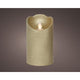 Lumineo LED bougie ondulante cire or ø7,5xh12,5cm