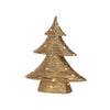 Lumineo Sapin de Noël doré LED 10x34x40cm