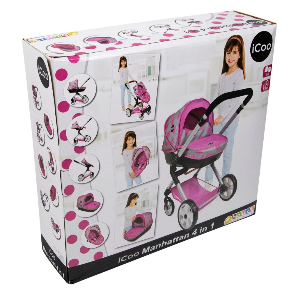 Basic iCOO 4in1 Manhatten Doll Walking Tamin rose noir