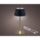 Lampe à poser LED Lumineo rechargeable noire h30,5cm
