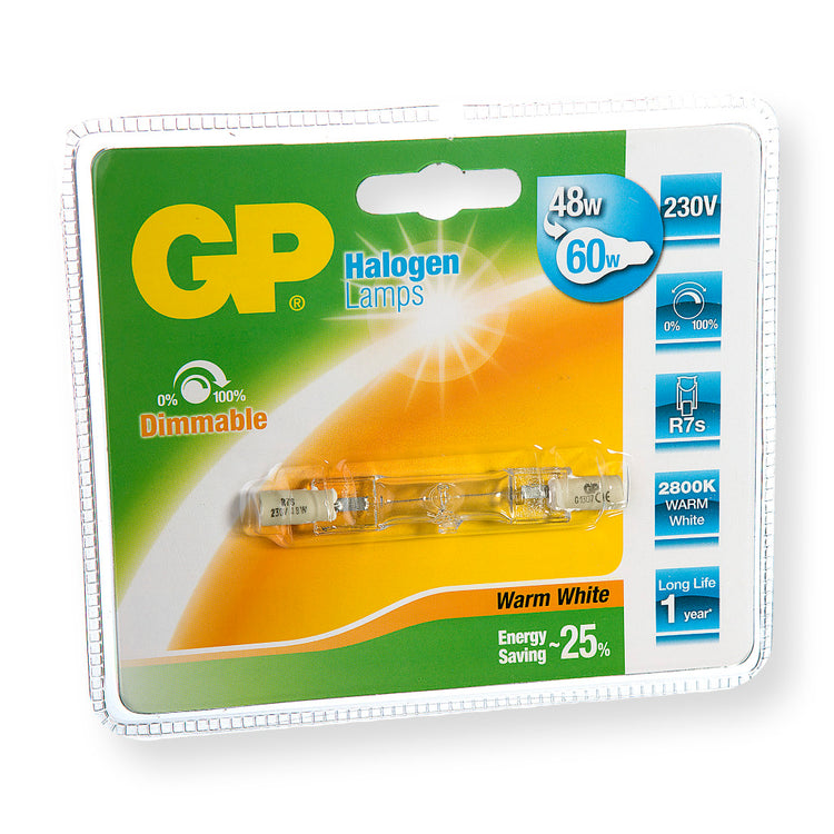 Batteries GP GP-060406-HL lampe halogène à l'énergie droite R7S 48 W